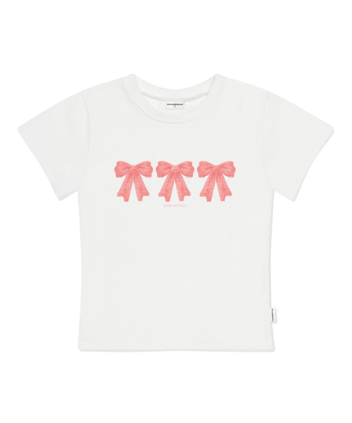 ESCAPEFROM(エスケープフロム)の「ミニリボントリオプリントスリムフィット半袖アイボリー(Tシャツ/カットソー・レディース・その他・MEDIUM)」の2枚目の写真