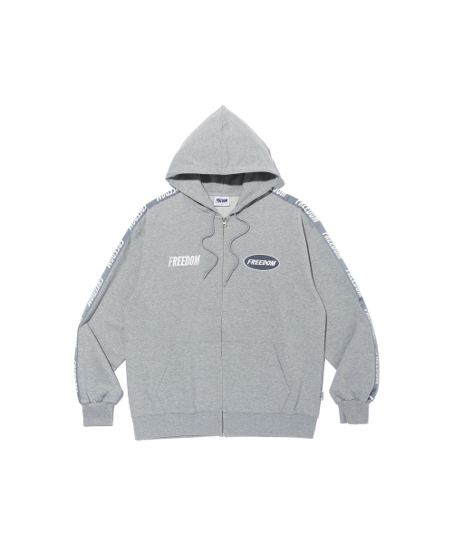 FREEDOM(フリーダム)の「レタリングフードジップアップ(グレー)(ジャージ・メンズ・その他・3XL/4XL/LARGE/X-LARGE/2XL)」の2枚目の写真