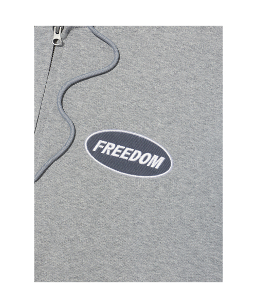 FREEDOM(フリーダム)の「レタリングフードジップアップ(グレー)(ジャージ・メンズ・その他・3XL/4XL/LARGE/X-LARGE/2XL)」の6枚目の写真