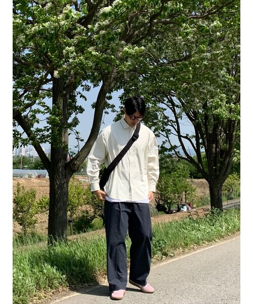 MUSINSA STANDARD(ムシンサスタンダード)の「特大ポプリンシャツ【クリーム】(シャツ/ブラウス・メンズ・その他・SMALL/MEDIUM/LARGE/X-LARGE/XX-LARGE)」の10枚目の写真