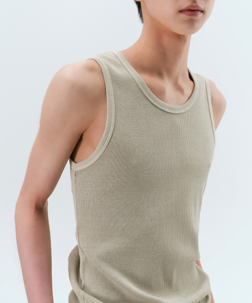 MUSINSA STANDARD（ムシンサスタンダード）の「ピグメントタンクトップ [ダスティクリーム]（Tシャツ/カットソー・メンズ・その他・SMALL/MEDIUM/LARGE/X-LARGE/XX-LARGE/XXX-LARGE）」の3枚目の写真