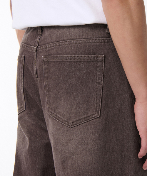 MUSINSA STANDARD（ムシンサスタンダード）の「ピグメントワイドデニムパンツ[ブラウン]（デニムパンツ・メンズ・その他・34/28/29/30/31/32/33/36/38/40/42/26/27）」の7枚目の写真