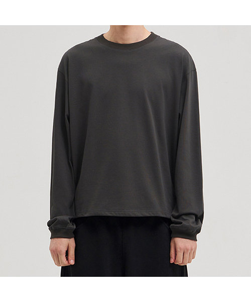 XERO(ゼロ)の「コアクロップストリングロングスリーブ(Tシャツ/カットソー・レディース・ブラック/オフホワイト/グレー/チャコール・MEDIUM/LARGE/X-LARGE)」の4枚目の写真