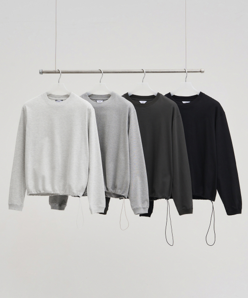 XERO(ゼロ)の「コアクロップストリングロングスリーブ(Tシャツ/カットソー・レディース・ブラック/オフホワイト/グレー/チャコール・MEDIUM/LARGE/X-LARGE)」の6枚目の写真