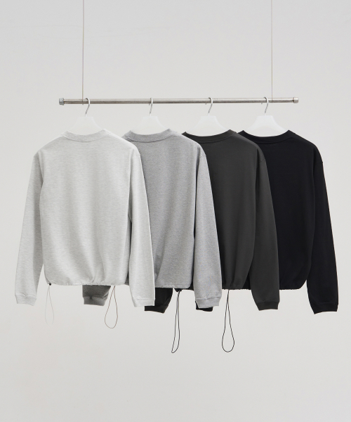 XERO(ゼロ)の「コアクロップストリングロングスリーブ(Tシャツ/カットソー・レディース・ブラック/オフホワイト/グレー/チャコール・MEDIUM/LARGE/X-LARGE)」の7枚目の写真