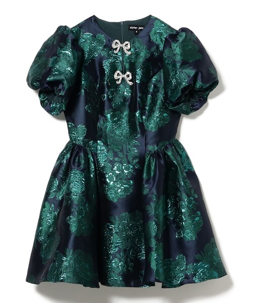 Sister Jane(シスタージェーン)の「sister jane / LiLili Jacquard Mini Dress(ワンピース・レディース・グリーン・SMALL)」の5枚目の写真