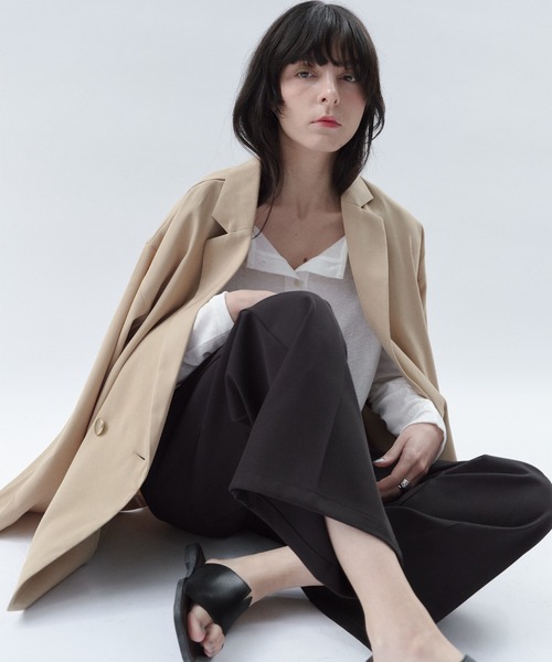 Shelly island（シェリーアイランド）の「【SETUP対応】ニュアンステーラードジャケット（テーラードジャケット・レディース・グレー/ネイビー/ベージュ・FREE）」の7枚目の写真