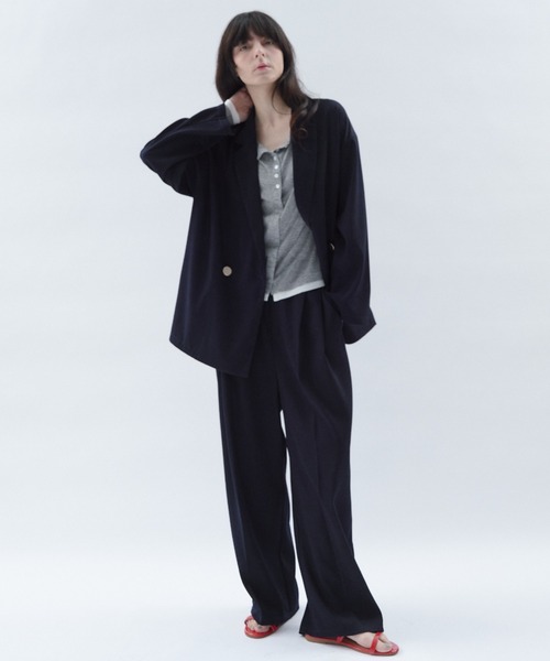 Shelly island（シェリーアイランド）の「【SETUP対応】ニュアンステーラードジャケット（テーラードジャケット・レディース・グレー/ネイビー/ベージュ・FREE）」の18枚目の写真