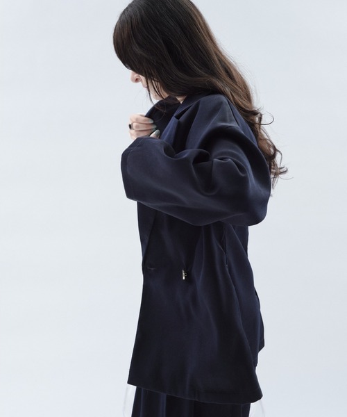 Shelly island（シェリーアイランド）の「【SETUP対応】ニュアンステーラードジャケット（テーラードジャケット・レディース・グレー/ネイビー/ベージュ・FREE）」の16枚目の写真