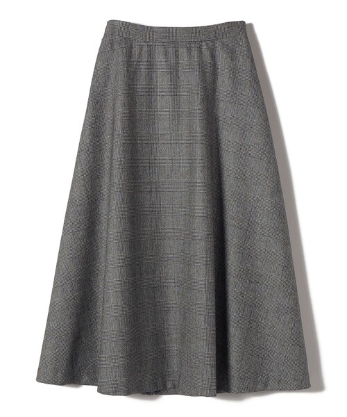 セール】SHIPS Primary Navy Label:フラノ パネル チェック フレア