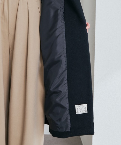 PUAL CE CIN(ピュアルセシン)の「【日本製】メルトンチェスターコート(チェスターコート・レディース・ブラック・FREE)」の13枚目の写真