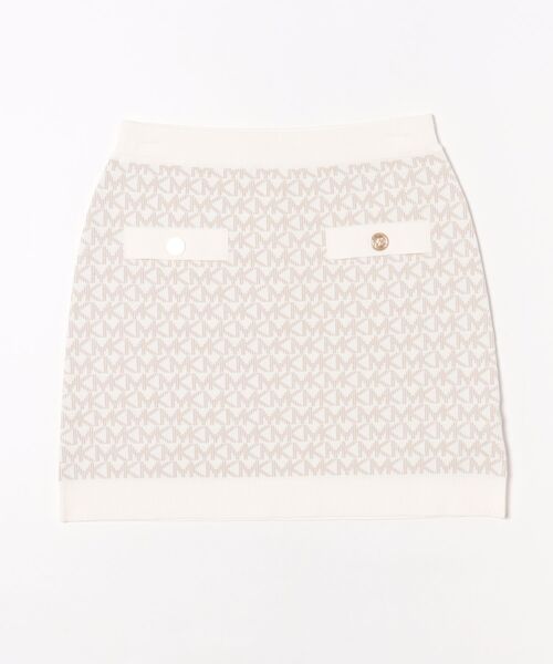 MICHAEL KORS(マイケルコース)の「MK DOT ロゴ ジャカード ニット スカート(スカート・レディース・アイボリー系・S/XL/L/M/XS)」の1枚目の写真