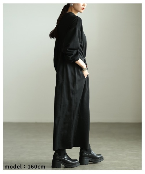 Sawa a la mode(サワアラモード)の「切替タックスリーブドロストワンピース(ワンピース・レディース・ブラック・FREE)」の12枚目の写真