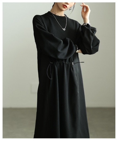 Sawa a la mode(サワアラモード)の「切替タックスリーブドロストワンピース(ワンピース・レディース・ブラック・FREE)」の13枚目の写真