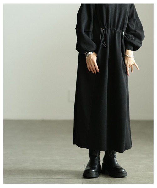 Sawa a la mode(サワアラモード)の「切替タックスリーブドロストワンピース(ワンピース・レディース・ブラック・FREE)」の15枚目の写真