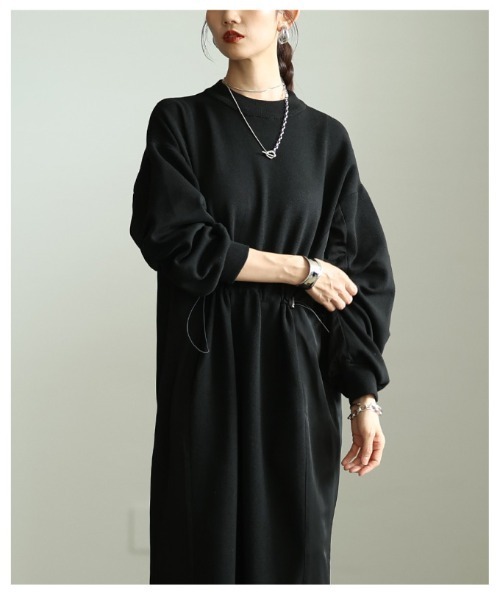Sawa a la mode(サワアラモード)の「切替タックスリーブドロストワンピース(ワンピース・レディース・ブラック・FREE)」の19枚目の写真