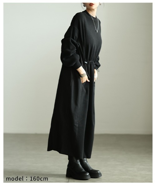 Sawa a la mode(サワアラモード)の「切替タックスリーブドロストワンピース(ワンピース・レディース・ブラック・FREE)」の20枚目の写真