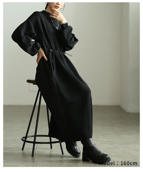 Sawa a la mode(サワアラモード)の「切替タックスリーブドロストワンピース(ワンピース・レディース・ブラック・FREE)」の22枚目の写真