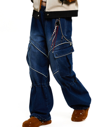 RSSC（アールエスエスシー）の「KNEE STRING CARGO DENIM PANTS - DENIM（デニムパンツ）」