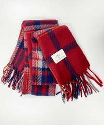 DAY CLOSET | 【大判/膝掛け/2WAYマフラー】羽織れる幅広タータンチェックフリンジストール(ストール/ショール)