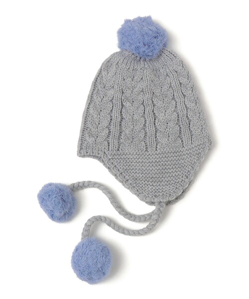 SHIPS（シップス）の「SHIPS KIDS:フライト ニット ワッチキャップ（ニットキャップ/ビーニー・キッズ・ラベンダー/ライトグレー・ONE SIZE）」の2枚目の写真