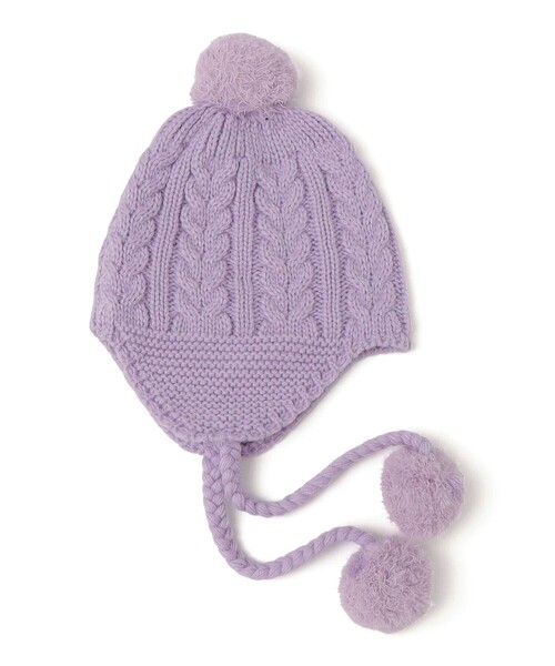 SHIPS（シップス）の「SHIPS KIDS:フライト ニット ワッチキャップ（ニットキャップ/ビーニー・キッズ・ラベンダー/ライトグレー・ONE SIZE）」の3枚目の写真