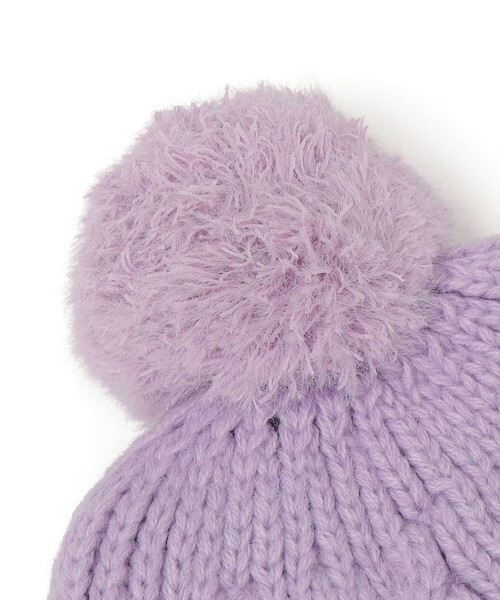 SHIPS（シップス）の「SHIPS KIDS:フライト ニット ワッチキャップ（ニットキャップ/ビーニー・キッズ・ラベンダー/ライトグレー・ONE SIZE）」の4枚目の写真