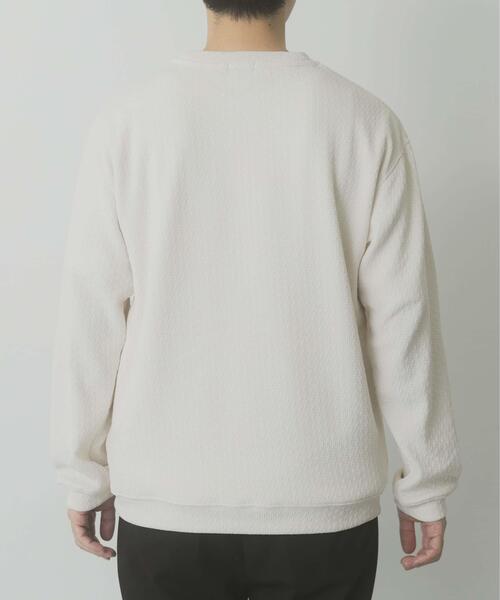 ITEMS URBANRESEARCH（アイテムズ アーバンリサーチ）の「ポケット切替ツイードクルーネックtops（Tシャツ/カットソー・メンズ・オフホワイト/ブラック/ブルー系その他・MEDIUM/LARGE）」の10枚目の写真