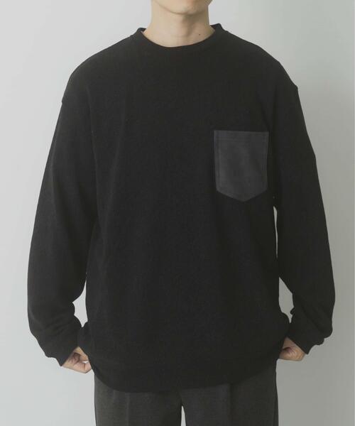 ITEMS URBANRESEARCH（アイテムズ アーバンリサーチ）の「ポケット切替ツイードクルーネックtops（Tシャツ/カットソー・メンズ・オフホワイト/ブラック/ブルー系その他・MEDIUM/LARGE）」の22枚目の写真