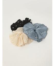 Edit Sheen | パールプリーツ加工シュシュ(ヘアゴム)