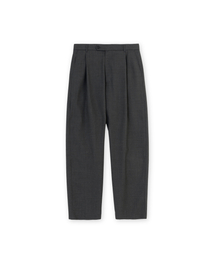 BROWNYARD（ブラウンヤード）の「Wool One Tuck Trousers, Charcoal（スラックス）」