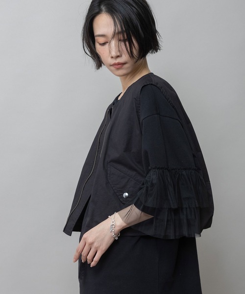 Munich(ミューニック)の「【ウォッシャブル】オーガニックコットンツイル×octaジレ(その他アウター・レディース・ブラック/アイボリー/カーキ・FREE)」の15枚目の写真