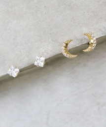 Zoule（ゾーラ）の「Zoule ゾーラ：Luminous　ルミナスシリーズ　grain moon　月　ピアス（ピアス（両耳用））」