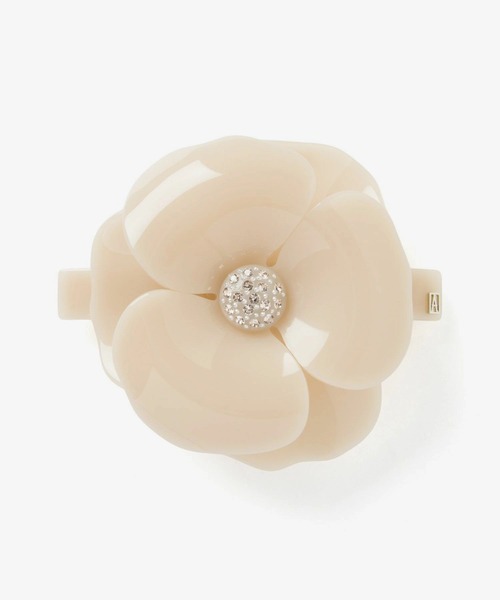ALEXANDRE DE PARIS(アレクサンドルドゥパリ)の「ALEXANDRE DE PARIS TIMELESS LES CAMELIAS CAMELIA A. BARRETTE AUTO 8CM アレクサンドル ドゥ パリ バレッタ(バレッタ/ヘアクリップ・レディース・ブラウン/ネイビー系1/ベージュ系1・FREE)」の1枚目の写真