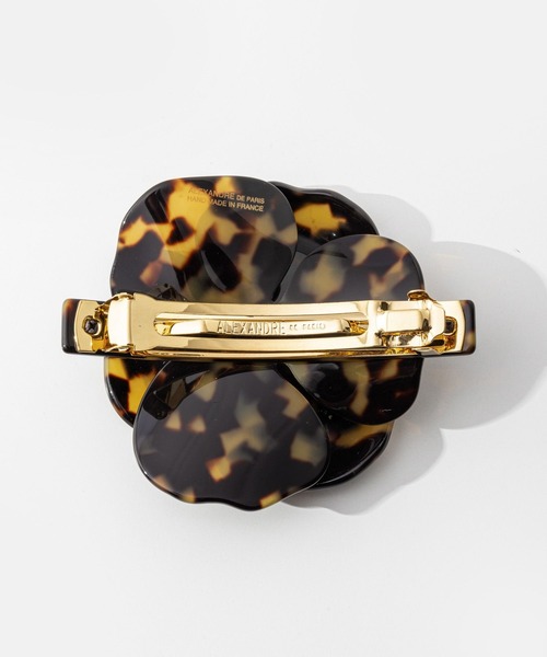 ALEXANDRE DE PARIS(アレクサンドルドゥパリ)の「ALEXANDRE DE PARIS TIMELESS LES CAMELIAS CAMELIA A. BARRETTE AUTO 8CM アレクサンドル ドゥ パリ バレッタ(バレッタ/ヘアクリップ・レディース・ブラウン/ネイビー系1/ベージュ系1・FREE)」の6枚目の写真