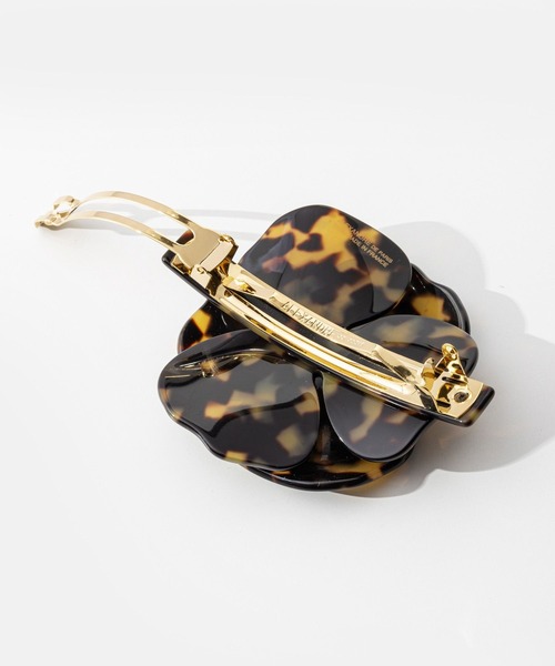ALEXANDRE DE PARIS(アレクサンドルドゥパリ)の「ALEXANDRE DE PARIS TIMELESS LES CAMELIAS CAMELIA A. BARRETTE AUTO 8CM アレクサンドル ドゥ パリ バレッタ(バレッタ/ヘアクリップ・レディース・ブラウン/ネイビー系1/ベージュ系1・FREE)」の8枚目の写真