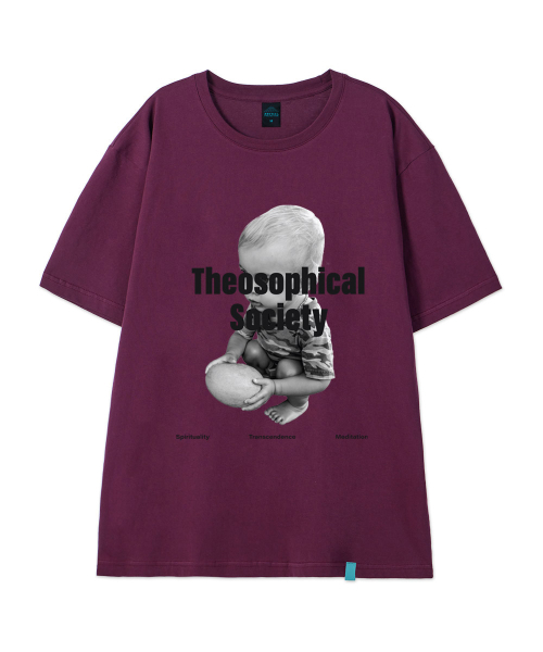 ASTRAL PROJECTION（アストラルプロジェクション）の「[シオソフィカルソサイエティ]コットンルーズフィット半袖Tシャツ_プラムパープル（Tシャツ/カットソー・メンズ・その他・LARGE/MEDIUM/X-LARGE/XX-LARGE）」の3枚目の写真