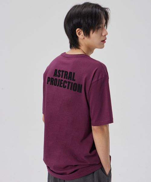 ASTRAL PROJECTION（アストラルプロジェクション）の「[シオソフィカルソサイエティ]コットンルーズフィット半袖Tシャツ_プラムパープル（Tシャツ/カットソー・メンズ・その他・LARGE/MEDIUM/X-LARGE/XX-LARGE）」の4枚目の写真