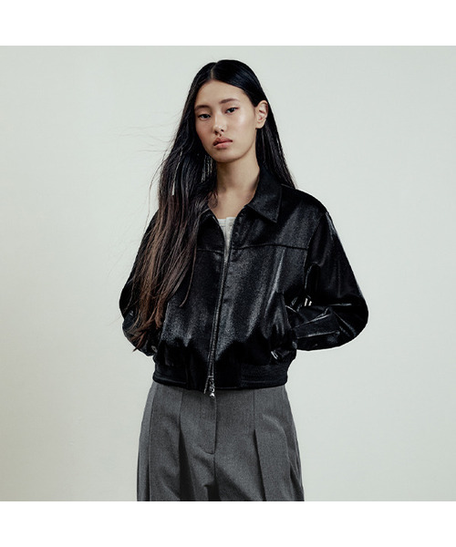 LMOOD(エルムード)の「マーキュリーサテンブルゾンジャケットブラック(ブルゾン・レディース・その他・ONE)」の1枚目の写真