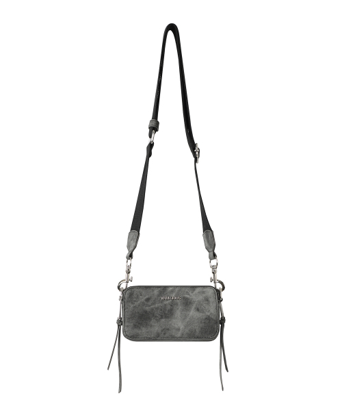 Vivacious（ビバシャス）の「Keira Mini Square Bag - 5COL（メッセンジャーバッグ・レディース・ピンク/アイボリー/ブラック/ブラックミックス/グレイッシュブルー・FREE）」の8枚目の写真
