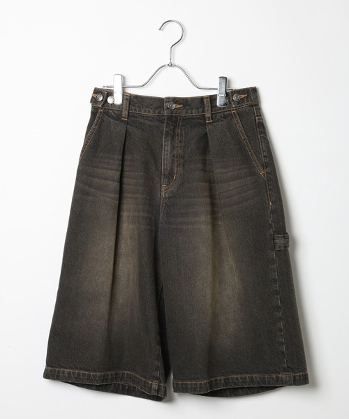 PBLIM（ページボーイリム）の「《UNISEX》ワイドハーフパンツ（デニムパンツ・レディース・ブルー/ブラック/レオパード/リアルツリーカモ・MEDIUM/LARGE）」の21枚目の写真