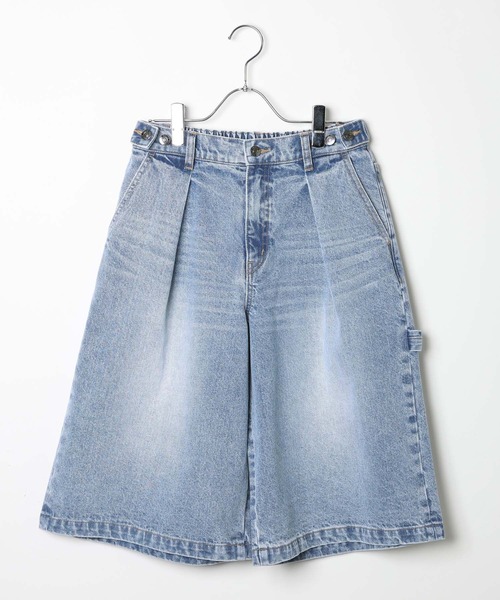 PBLIM（ページボーイリム）の「《UNISEX》ワイドハーフパンツ（デニムパンツ・レディース・ブルー/ブラック/レオパード/リアルツリーカモ・MEDIUM/LARGE）」の11枚目の写真