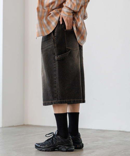 PBLIM（ページボーイリム）の「《UNISEX》ワイドハーフパンツ（デニムパンツ・レディース・ブルー/ブラック/レオパード/リアルツリーカモ・MEDIUM/LARGE）」の7枚目の写真