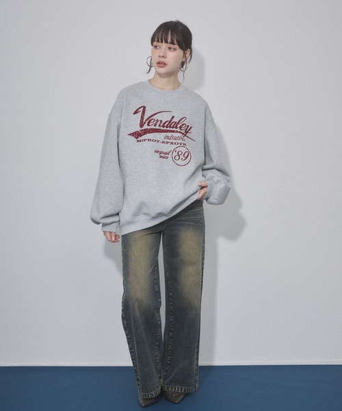 ENVYM（アンビー）の「ヴィンテージプリントオーバーサイズスウェット（スウェット・レディース・グレー/レッド/ブラウン/ブラック・FREE）」の17枚目の写真