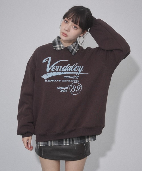 ENVYM（アンビー）の「ヴィンテージプリントオーバーサイズスウェット（スウェット・レディース・グレー/レッド/ブラウン/ブラック・FREE）」の9枚目の写真