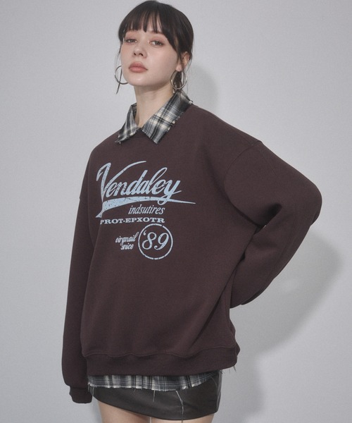 ENVYM（アンビー）の「ヴィンテージプリントオーバーサイズスウェット（スウェット・レディース・グレー/レッド/ブラウン/ブラック・FREE）」の11枚目の写真