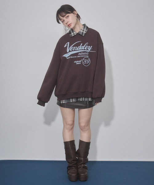 ENVYM（アンビー）の「ヴィンテージプリントオーバーサイズスウェット（スウェット・レディース・グレー/レッド/ブラウン/ブラック・FREE）」の12枚目の写真