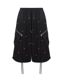 LECYTO（レシト）の「Pearl Cargo Bermuda Pants_[Black]（スウェットパンツ）」