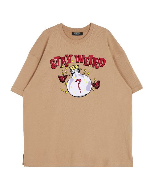 ASTRAL PROJECTION(アストラルプロジェクション)の「ステイウィアード ラウンドネック 15番手コットン 半袖Tシャツ_ベージュ(Tシャツ/カットソー・レディース・その他・LARGE/MEDIUM/X-LARGE)」の2枚目の写真