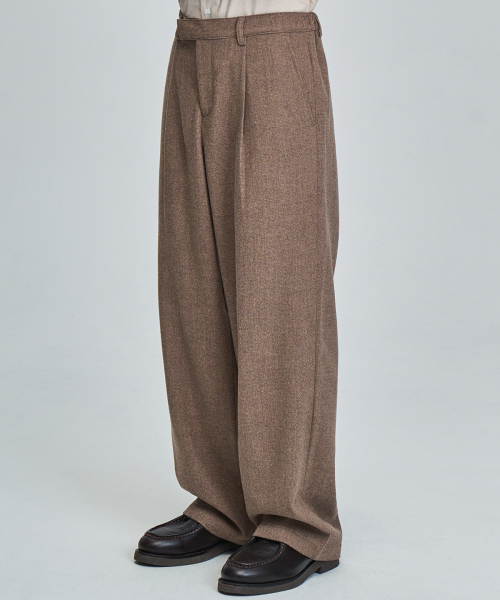 PRAIRIE GINZA(プレリーギンザ)の「ウールリラックスフィットスラックス(ベージュ)(スラックス・メンズ・ベージュ・SMALL/MEDIUM/LARGE)」の6枚目の写真